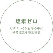ビタミンCが塩素を瞬間除去